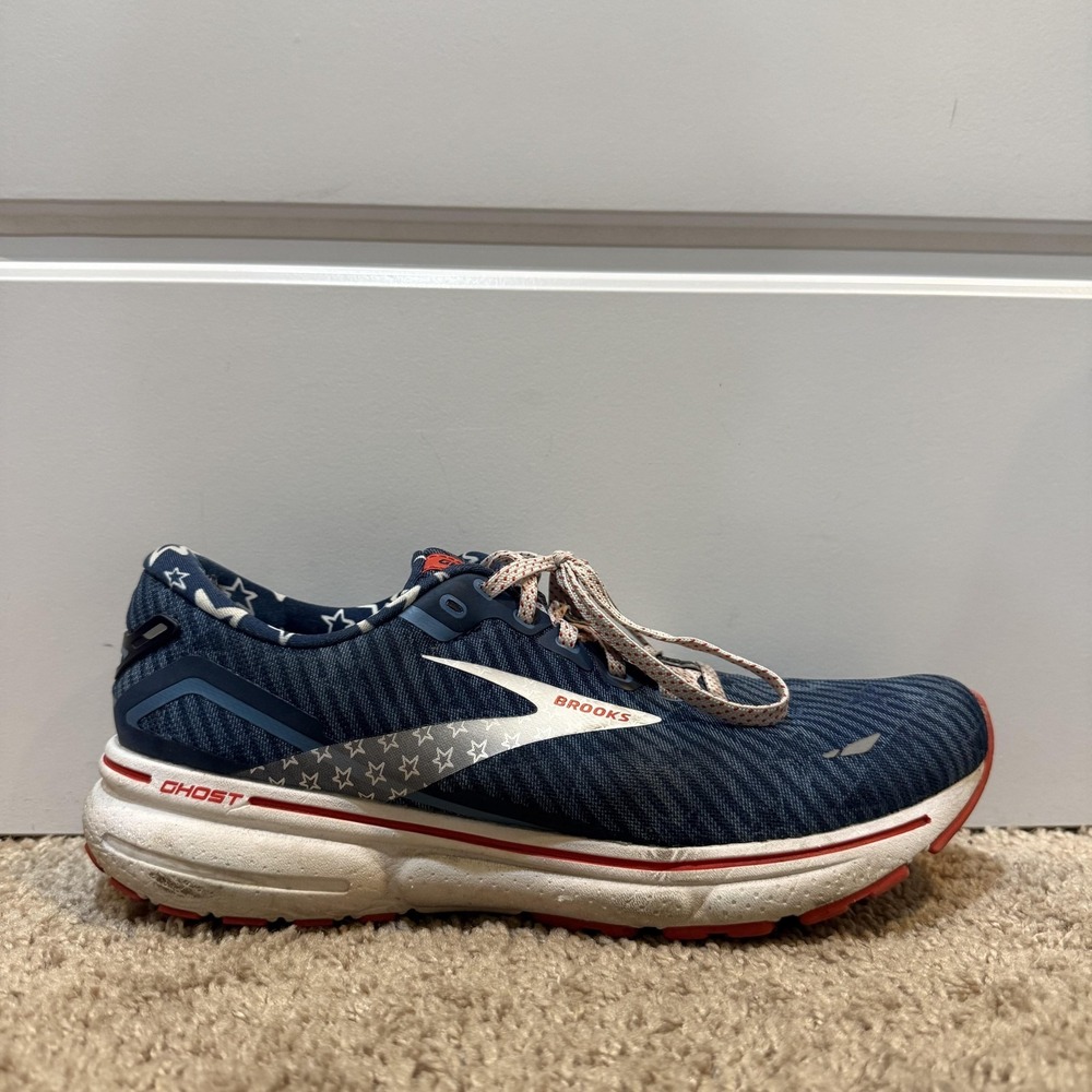 Brooks Ghost 15 Shoes Womens Size 10B Blue Patriotic Running Cushioned Sneakers